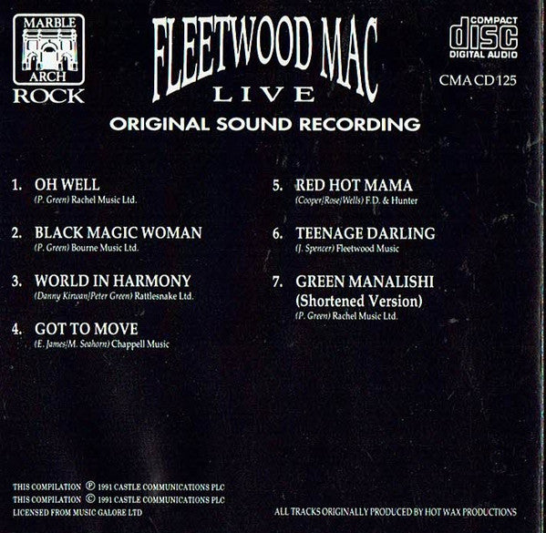 Fleetwood Mac : Live (CD, Comp)