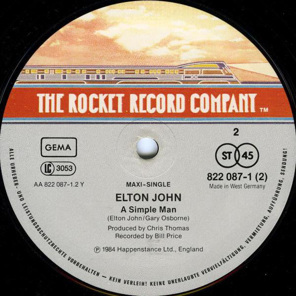 Elton John : Sad Songs (Say So Much) (12", Maxi)