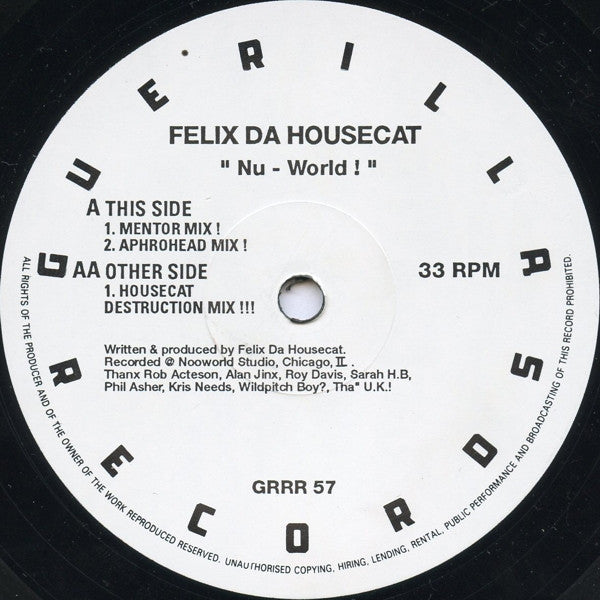 Felix Da Housecat : Nu - World ! (12")