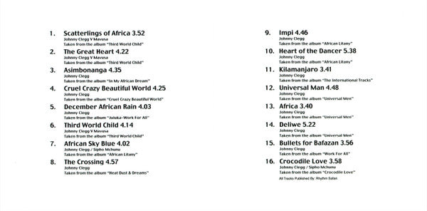 Juluka  /  Johnny Clegg & Savuka Featuring Johnny Clegg : The Best Of Juluka / Savuka Featuring Johnny Clegg (CD, Comp, RE)