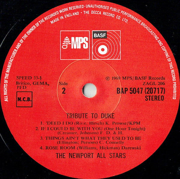 The Newport All Stars : Tribute To Duke (LP, Album)