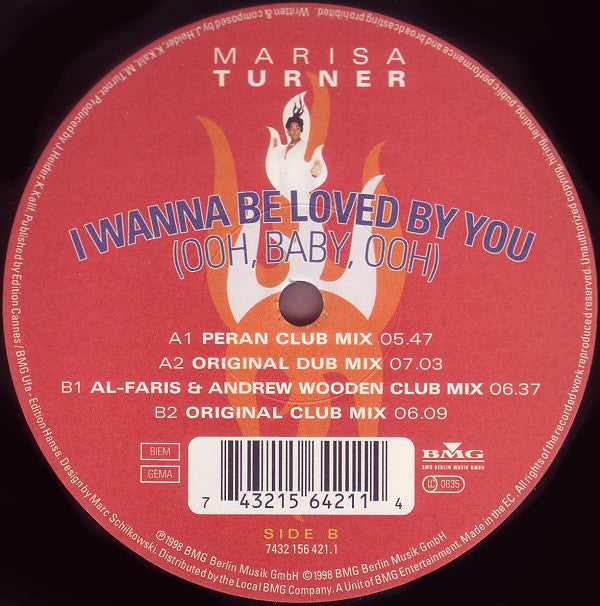 Marisa Turner : I Wanna Be Loved By You (Ooh, Baby, Ooh) (12")