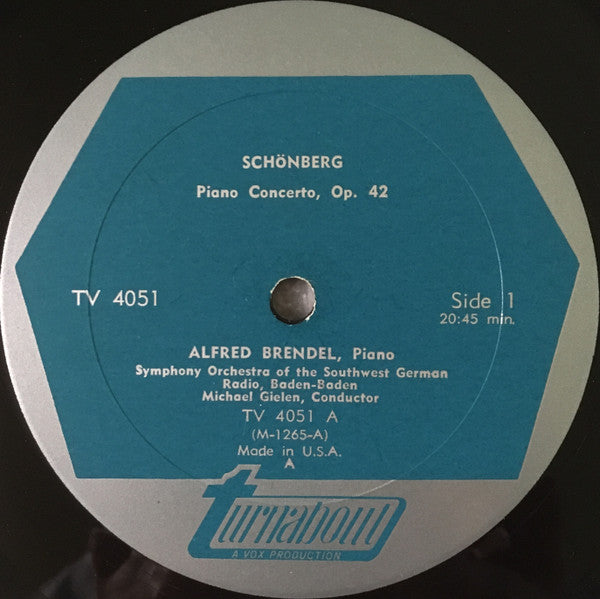 Arnold Schoenberg / Alfred Brendel / Wolfgang Marschner : Piano Concerto, Op. 42 / Violin Concerto, Op. 36 (LP, M/Print, RE, RM)