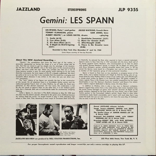 Les Spann : Gemini (LP, Album, RE)