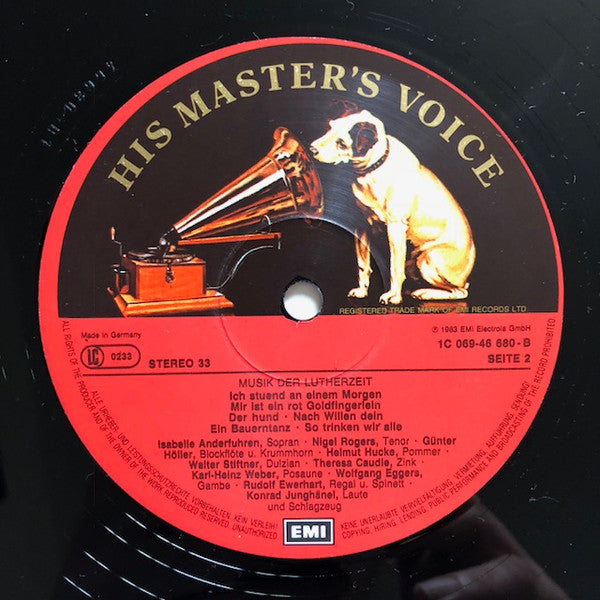Martin Agricola, Ludwig Senfl, Johann Walter, Heinrich Isaac, Paul Hofhaimer, Arnold Von Bruck : Musik Der Luther-Zeit (LP, Album, Gat)