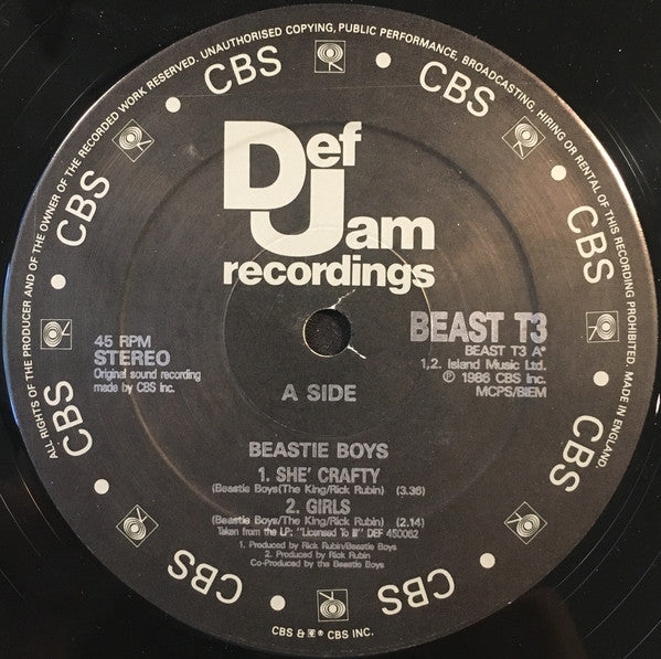 Beastie Boys : Girls / She's Crafty (12")