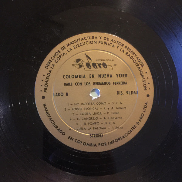 Los Hermanos Ferreira : Colombia En New York (LP, Album)