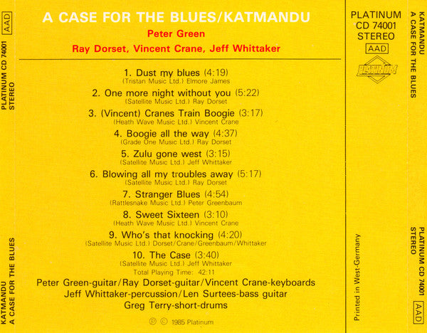 Peter Green (2) : A Case For The Blues / Katmandu (CD)