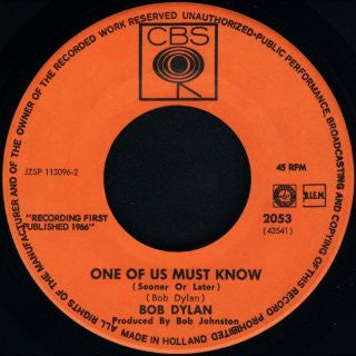 Bob Dylan : Queen Jane Approximately / One Of Us Must Know (7")