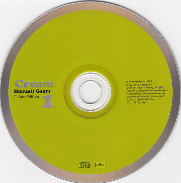 Cream (2) : Disraeli Gears (2xCD, Album, Mono, Dlx, RE, RM)
