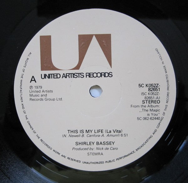 Shirley Bassey : This Is My Life (La Vita) (12", Single)