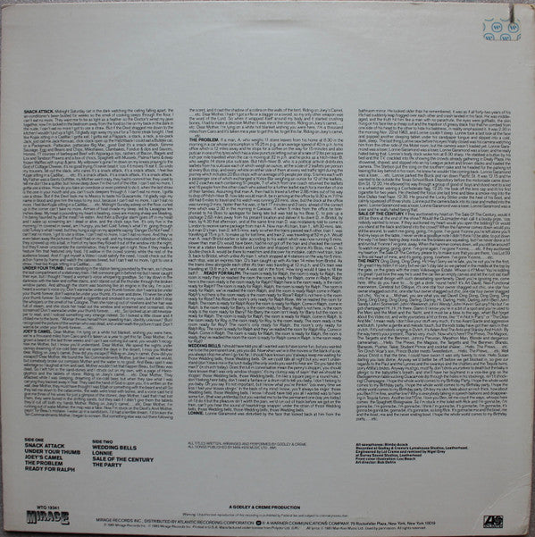 Godley & Creme : Snack Attack (LP, Album, Spe)