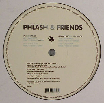 Phlash & Friends : Political 06 / Revolution = Solution (12")