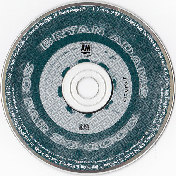 Bryan Adams : So Far So Good (CD, Comp)