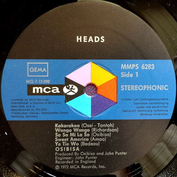 Osibisa : Heads (LP, Album, Gat)