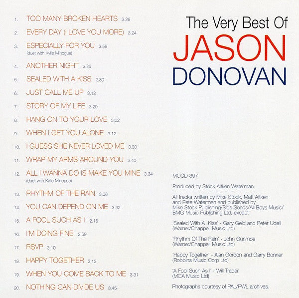Jason Donovan : The Very Best Of Jason Donovan (CD, Comp)