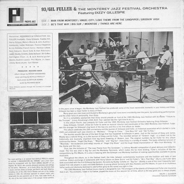 Gil Fuller & The Monterey Jazz Festival Orchestra Featuring Dizzy Gillespie : Gil Fuller & The Monterey Jazz Festival Orchestra Featuring Dizzy Gillespie (LP, Album)