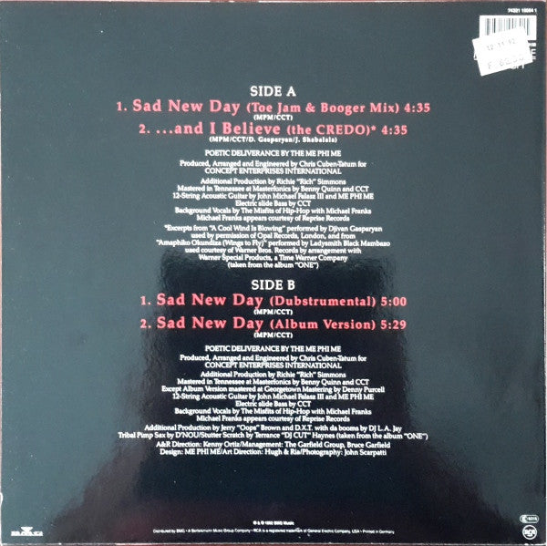 Me Phi Me : Sad New Day (12", Maxi)
