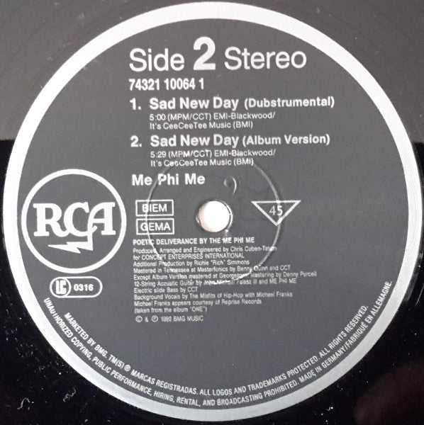 Me Phi Me : Sad New Day (12", Maxi)