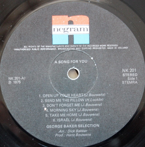 George Baker Selection : A Song For You (LP, Album, Gat)