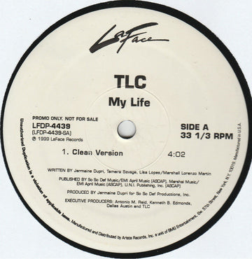 TLC : My Life (12", Single, Promo)