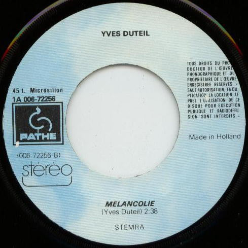 Yves Duteil : Les P'tites Casquettes (7", Single)
