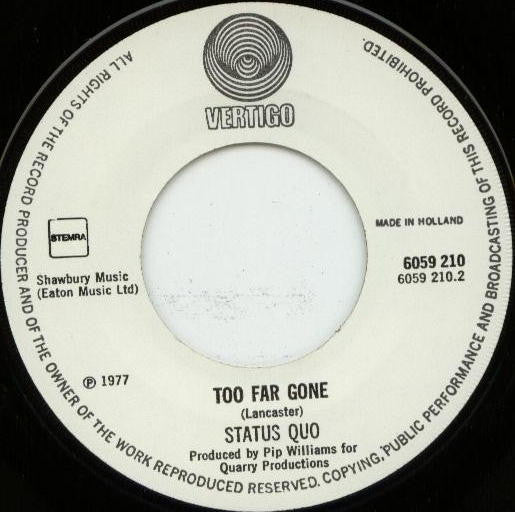 Status Quo : Again And Again (7", Single)