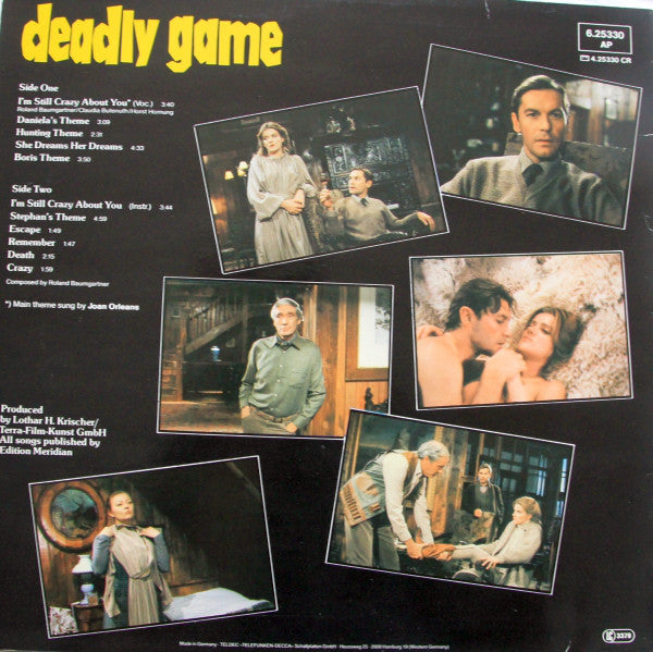 Roland Baumgartner : Deadly Game (Original Soundtrack) (LP)