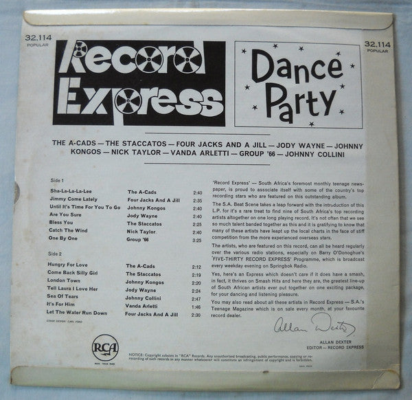 Various : Record Express Dance Party (LP, Comp)