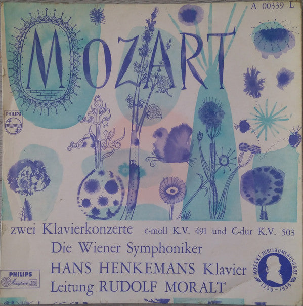 Wolfgang Amadeus Mozart, Hans Henkemans, Wiener Symphoniker Ltg. Rudolf Moralt : Zwei Klavierkonzerte: C-moll K.V. 491 Und C-dur K.V. 503 (LP, Mono)