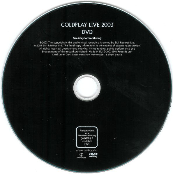 Coldplay : Live 2003 (DVD-V, RE, Multichannel, PAL)