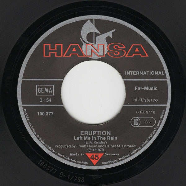 Eruption (4) : One Way Ticket (7", Single)