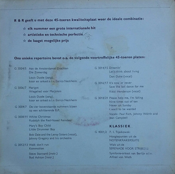Steve Stannard And His Orchestra : Please Help Me, I'm Falling (7", EP)