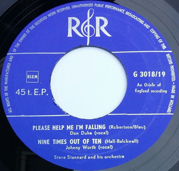 Steve Stannard And His Orchestra : Please Help Me, I'm Falling (7", EP)