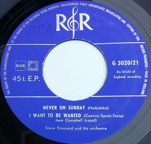 Steve Stannard And His Orchestra : Please Help Me, I'm Falling (7", EP)