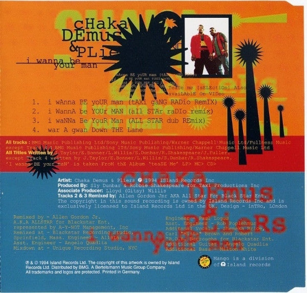 Chaka Demus & Pliers : I Wanna Be Your Man (CD, Maxi)