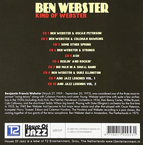 Ben Webster : Kind Of Webster (Box + CD, Comp)