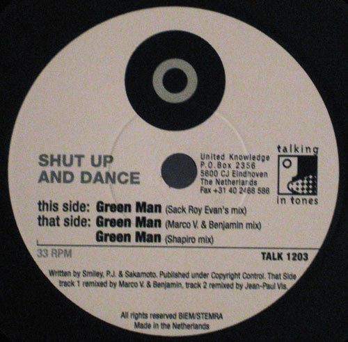 Shut Up & Dance : Green Man (12")