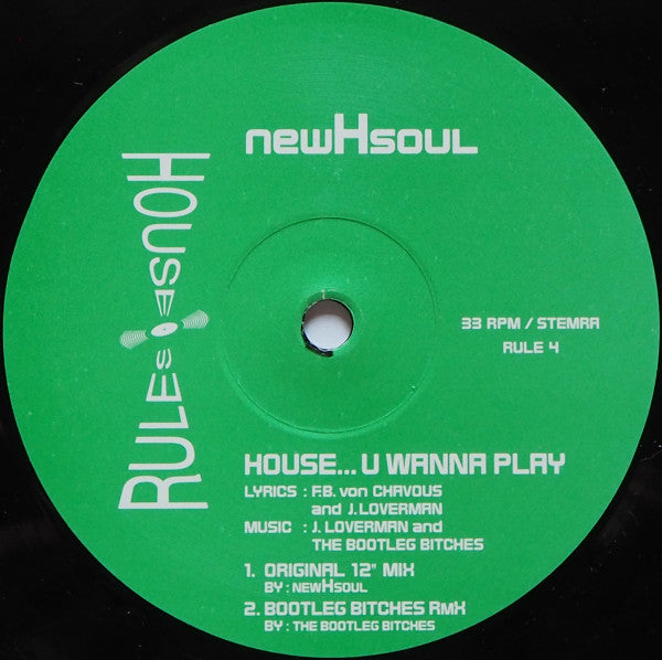 NewHsoul : House...U Wanna Play (12")