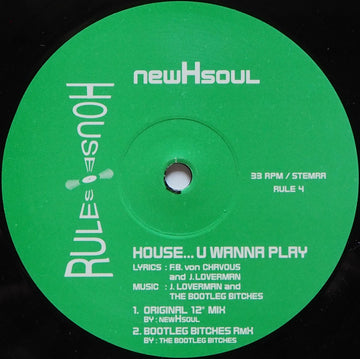 NewHsoul : House...U Wanna Play (12")