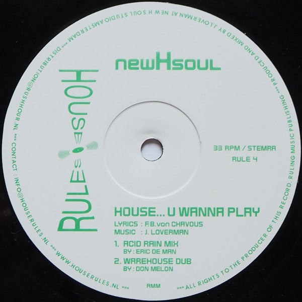 NewHsoul : House...U Wanna Play (12")