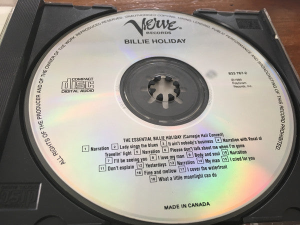 Billie Holiday : The Essential Billie Holiday - Carnegie Hall Concert (CD, Album)