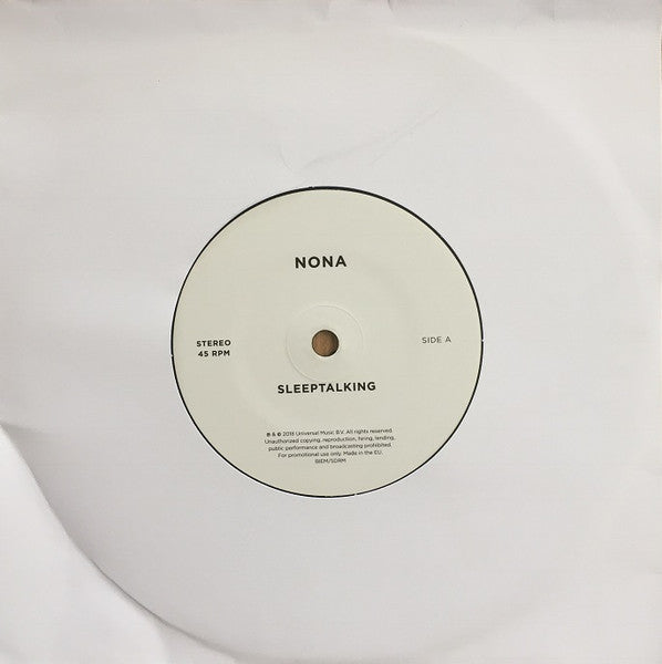 Nona (10) : Sleeptalking (7", Single, Promo)