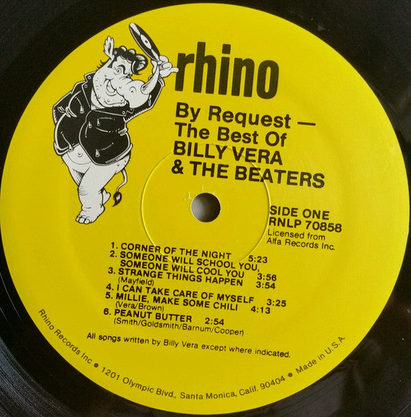 Billy Vera & The Beaters : By Request (The Best Of Billy Vera & The Beaters) (LP, Comp)