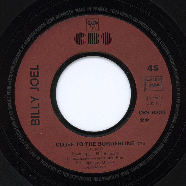 Billy Joel : C'etait Toi (You Were The One) (7", Single, Inj)