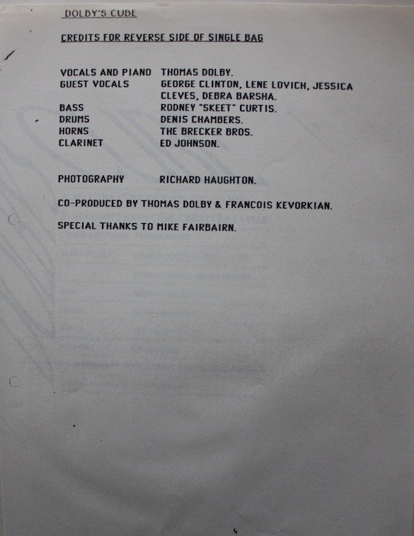 Dolby's Cube : May The Cube Be With You (12", Maxi)