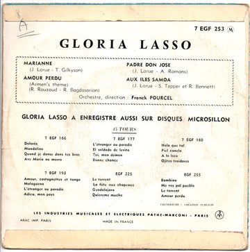 Gloria Lasso Orchestre Direction Franck Pourcel : 7 - Padre Don José (7", EP)