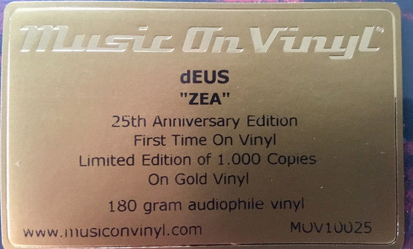 dEUS : Zea (10", EP, Ltd, Num, Gol)