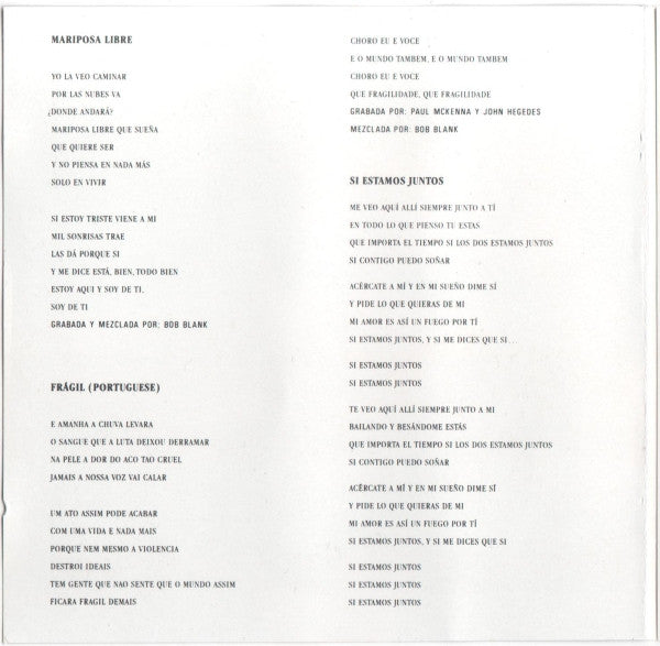Sting : ...Nada Como El Sol (Selecciones Especiales En Espanol Y Portugues) (CD, MiniAlbum)