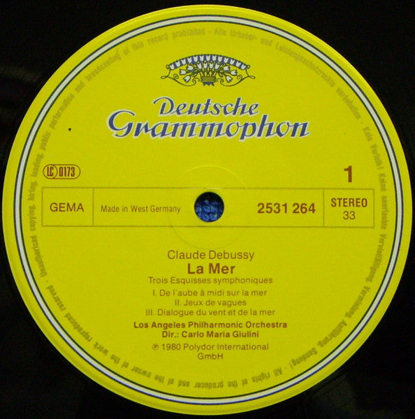 Claude Debussy / Maurice Ravel - Los Angeles Philharmonic Orchestra, Carlo Maria Giulini : La Mer • Rapsodie Espagnole • Ma Mère L'Oye (LP, Album, RP)